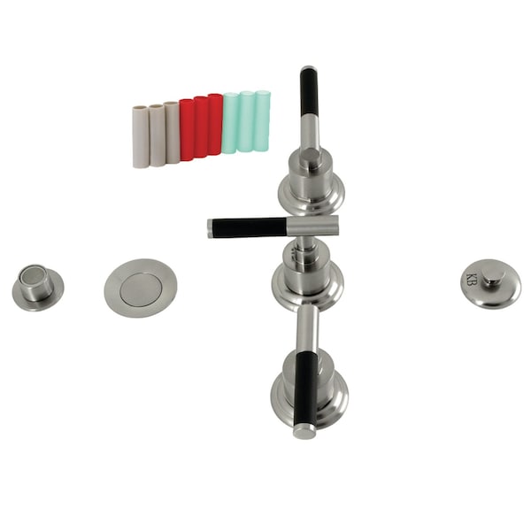 ThreeHandle Bidet Faucet, Brushed Nickel